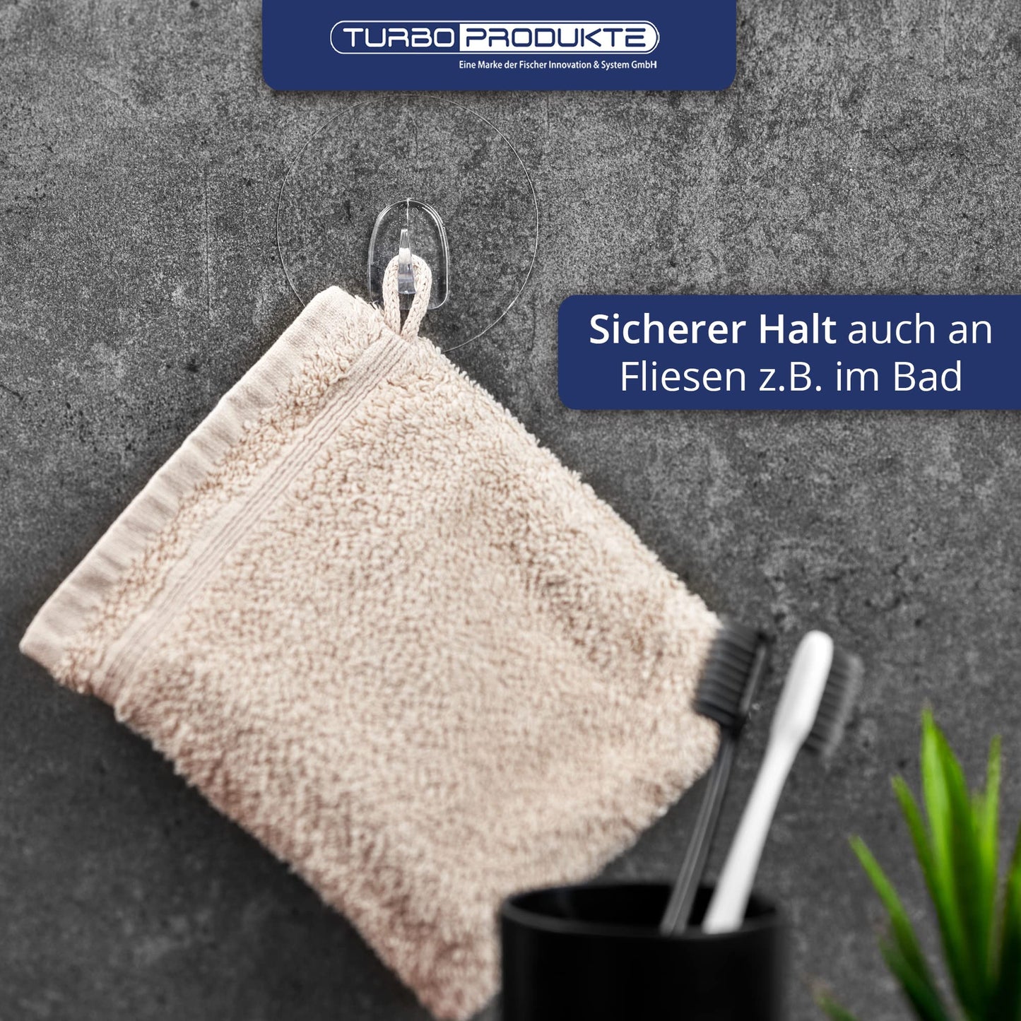 TURBO Wandhaken – Selbstklebend, transparent & rund (8er Set)
