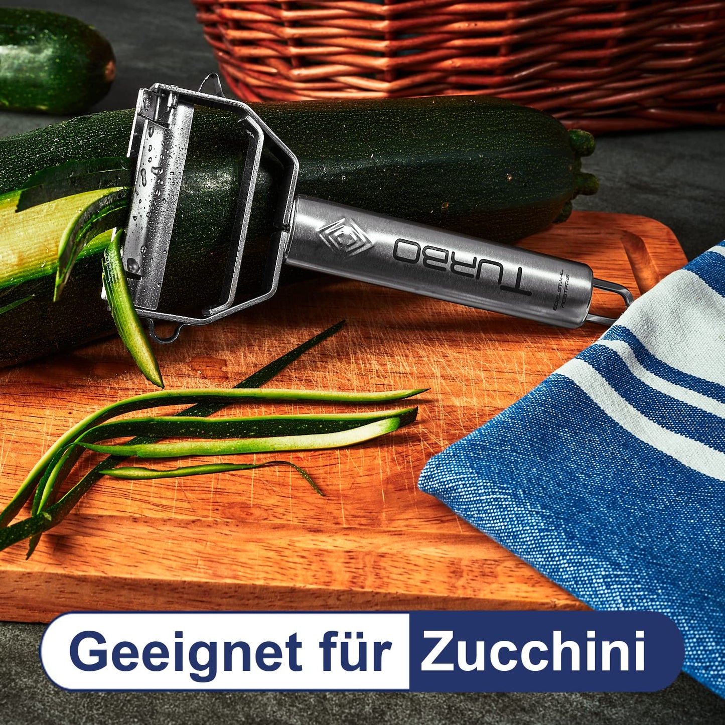 turbo schäler julienne geeignet für zucchini