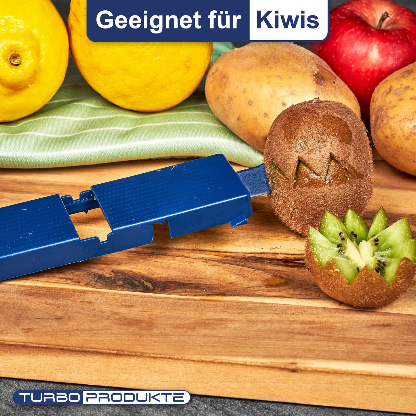 turbo schäler combi brettchen garniert kiwi