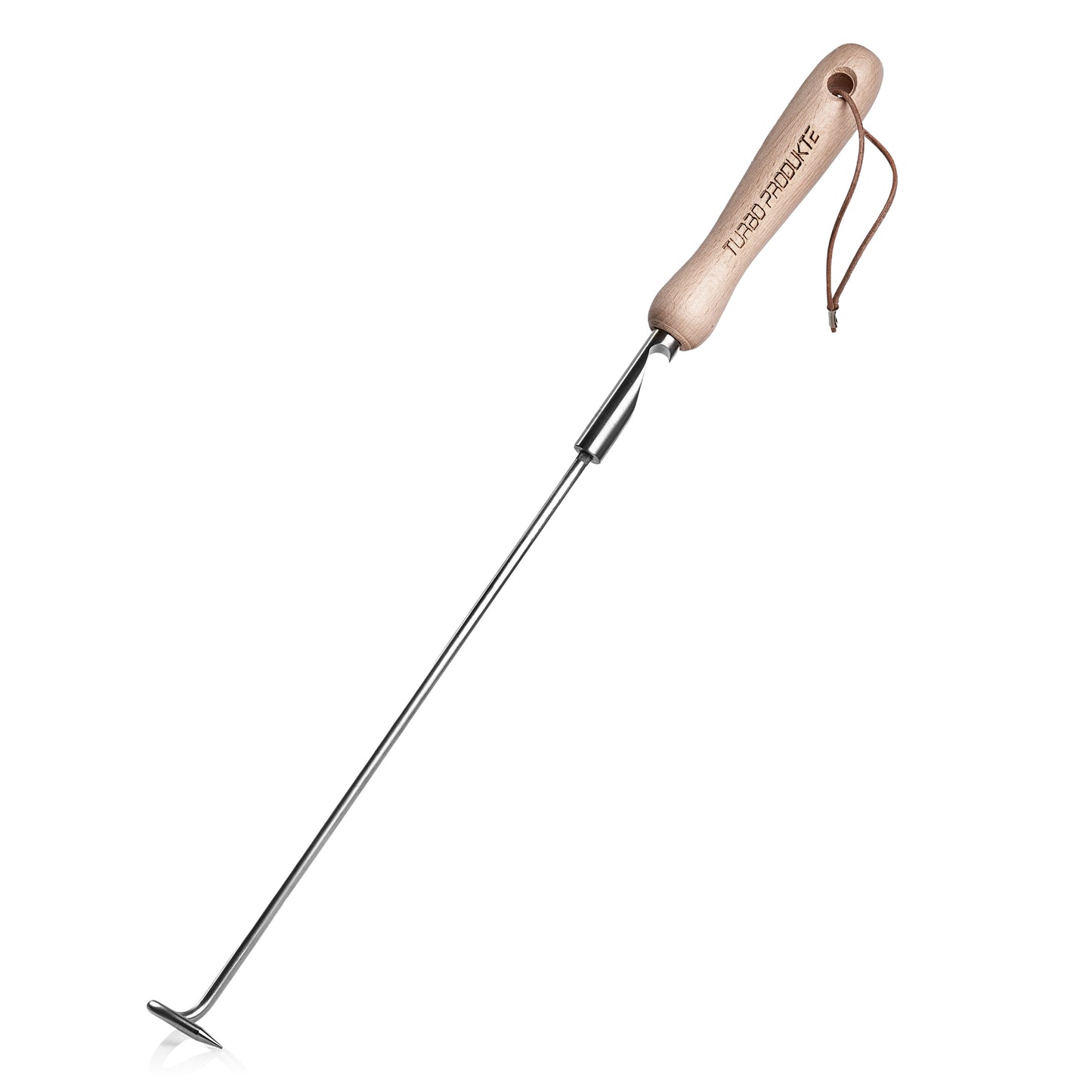Grillhaken-Fleischwender mit Holzgriff – Länge 45 cm, Edelstahl & Integrierter Flaschenöffner