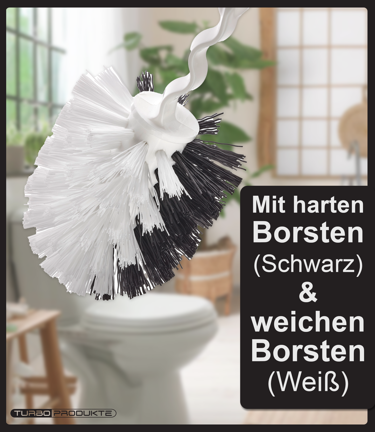 WC-Bürste – Biegsamer Kopf mit harter & weicher Seite