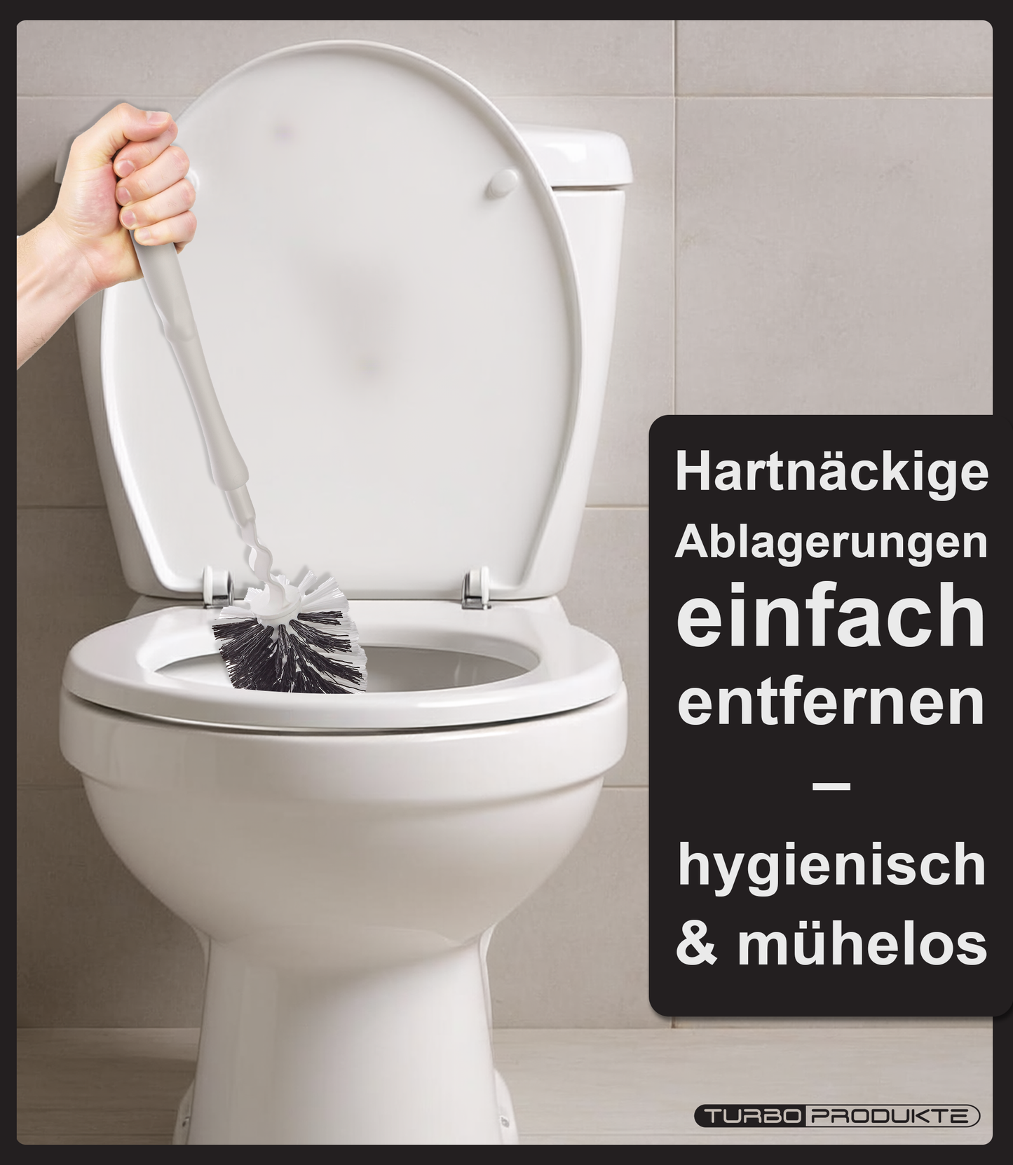 WC-Bürste – Biegsamer Kopf mit harter & weicher Seite