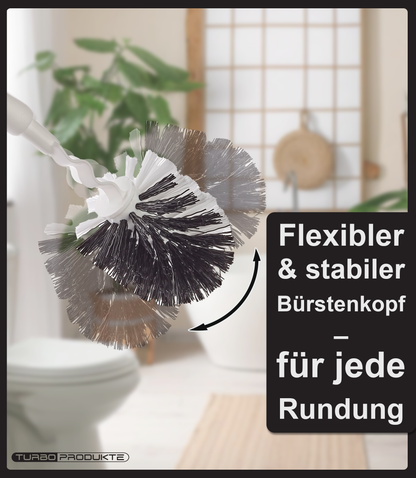 WC-Bürste – Biegsamer Kopf mit harter & weicher Seite